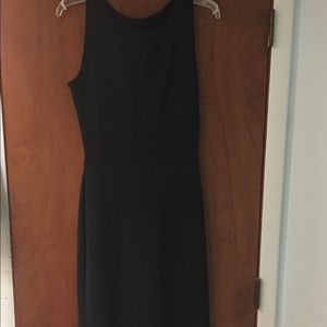 Vintage Black Dress with See-Through Midriff